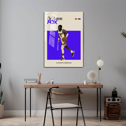 Flex Designs Metal Poster De'Aaron Fox NBA FlexM 5 x 7" Home Goods - Sports  Metal Poster