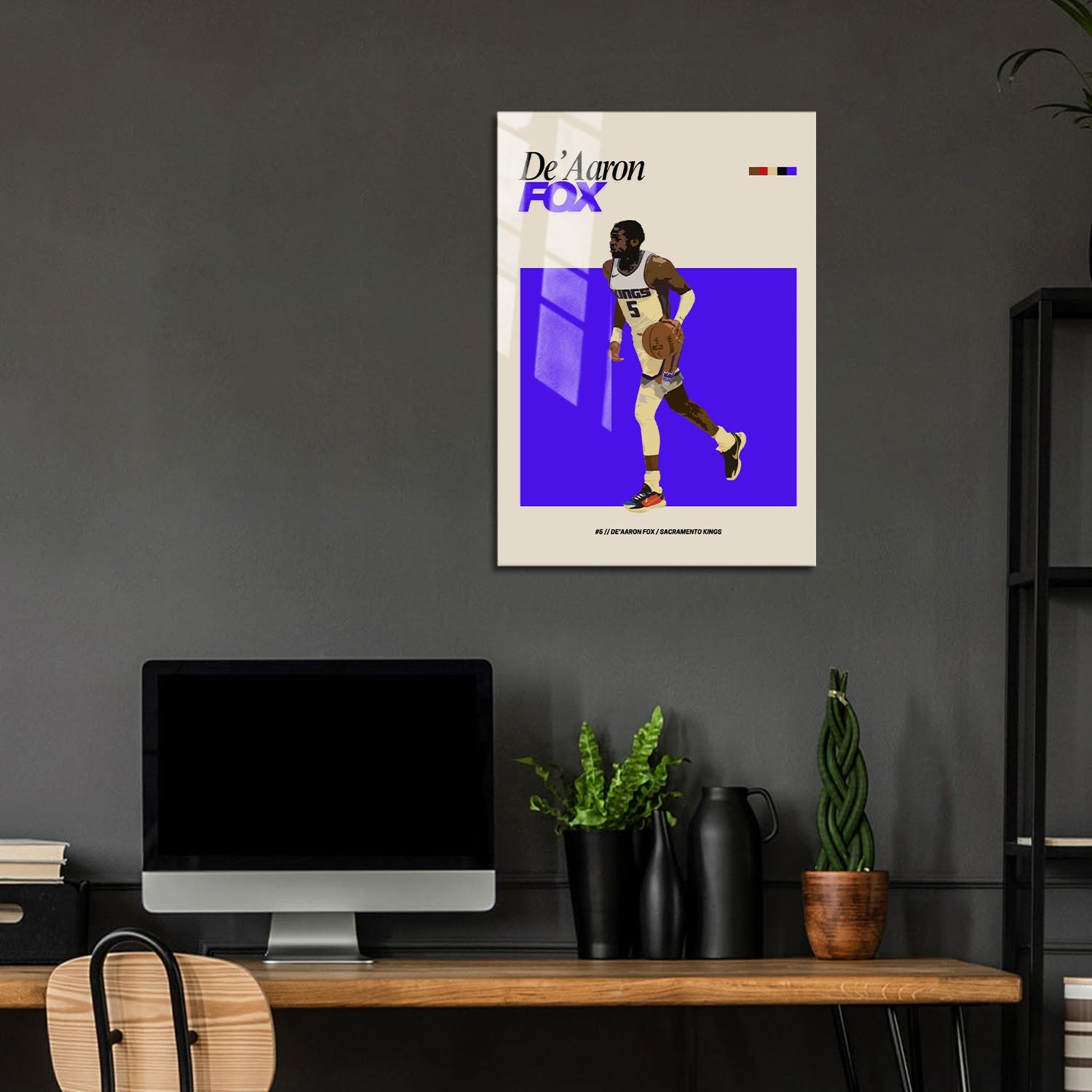 Flex Designs Metal Poster De'Aaron Fox NBA FlexM 24 x 36" Home Goods - Sports  Metal Poster