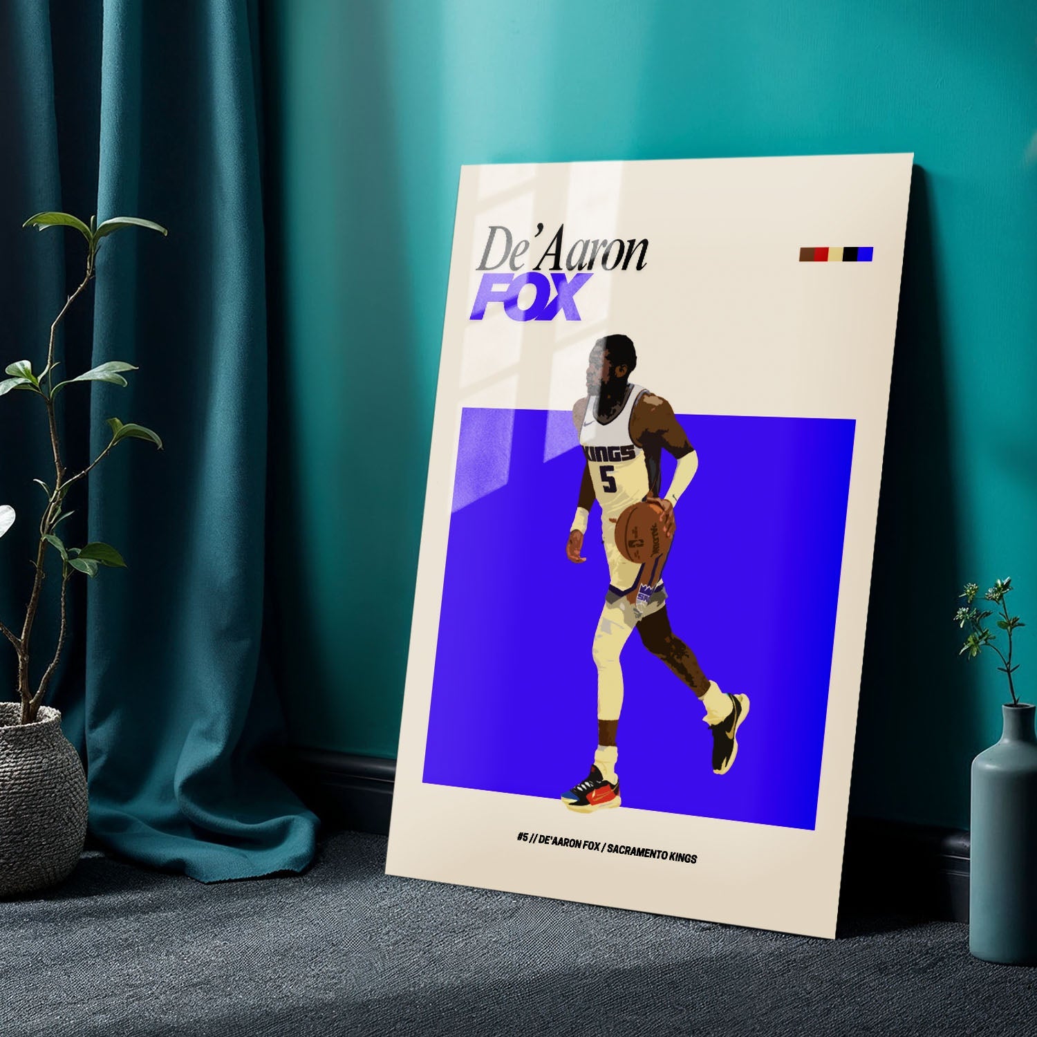 Flex Designs Metal Poster De'Aaron Fox NBA FlexM 24 x 36" Home Goods - Sports  Metal Poster