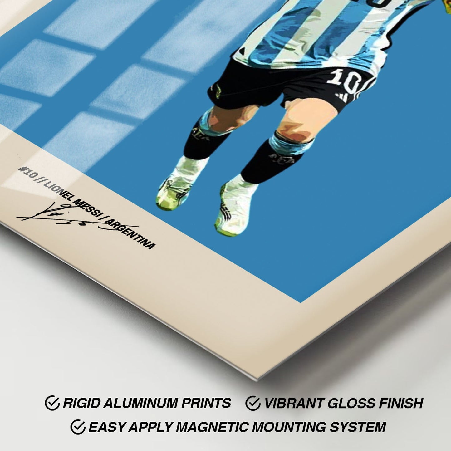 Flex Designs Metal Poster Lionel Messi FlexM 11 x 17" Home Goods - Sports  Metal Poster