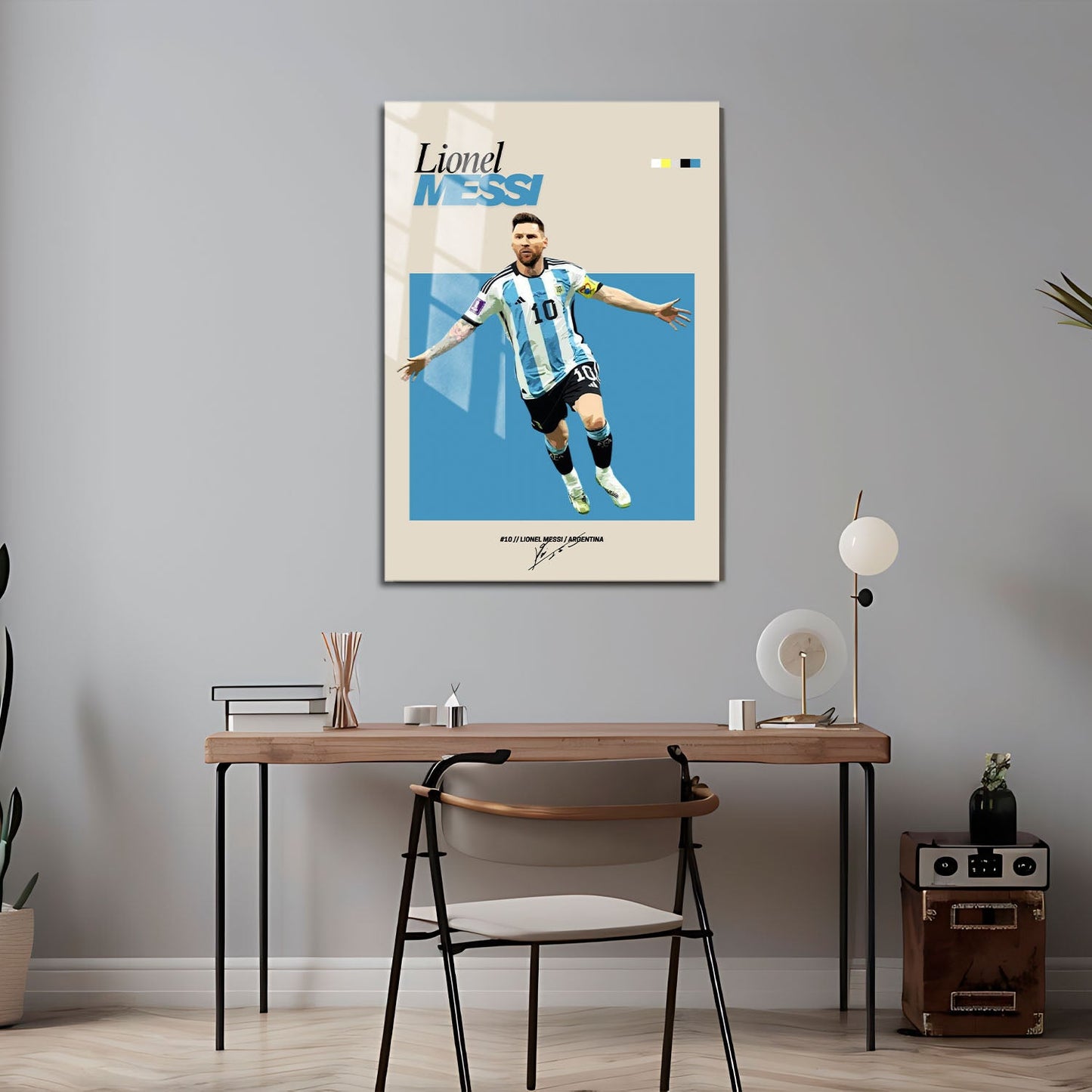 Flex Designs Metal Poster Lionel Messi FlexM 5 x 7" Home Goods - Sports  Metal Poster