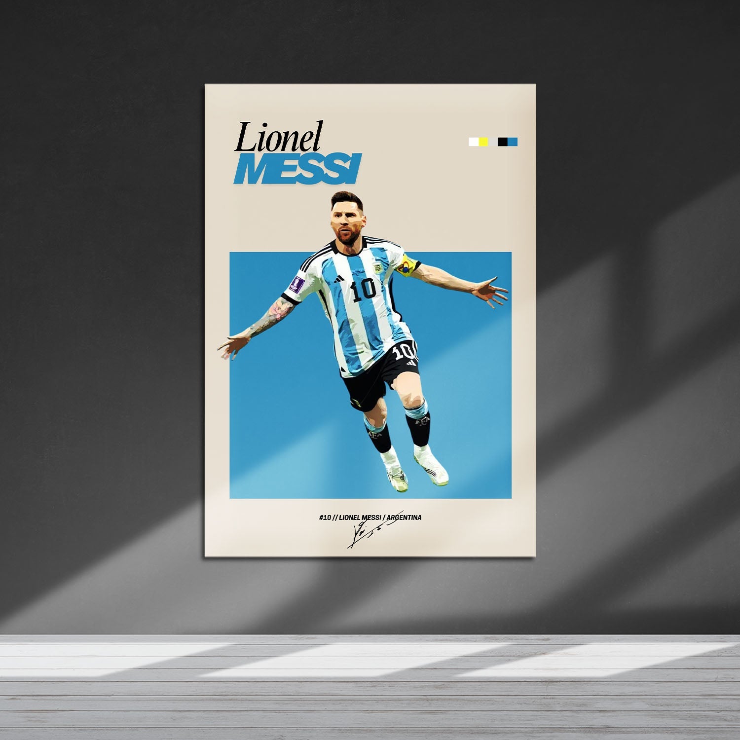 Flex Designs Metal Poster Lionel Messi FlexM 5 x 7" Home Goods - Sports  Metal Poster