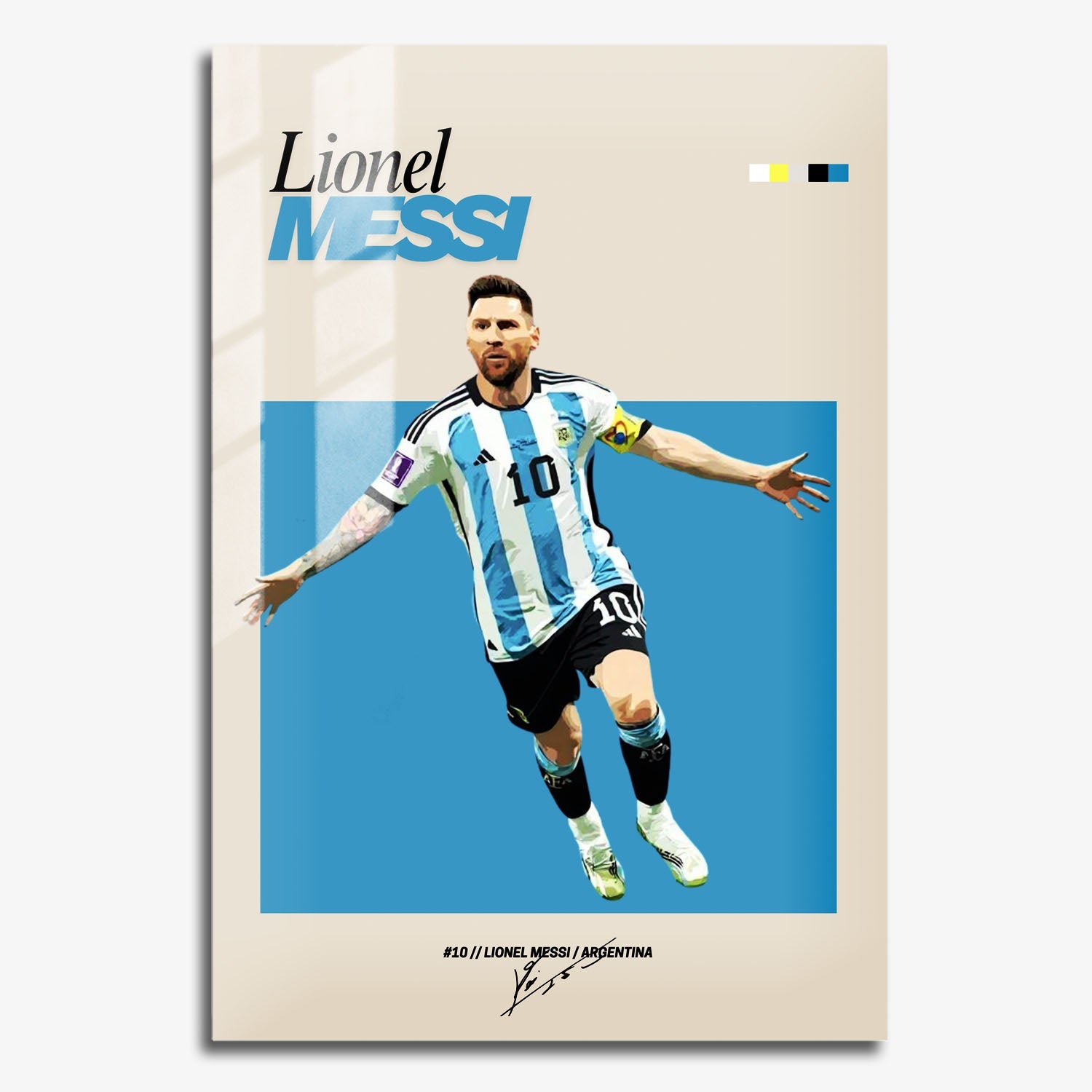 Flex Designs Metal Poster Lionel Messi FlexM 11 x 17" Home Goods - Sports  Metal Poster
