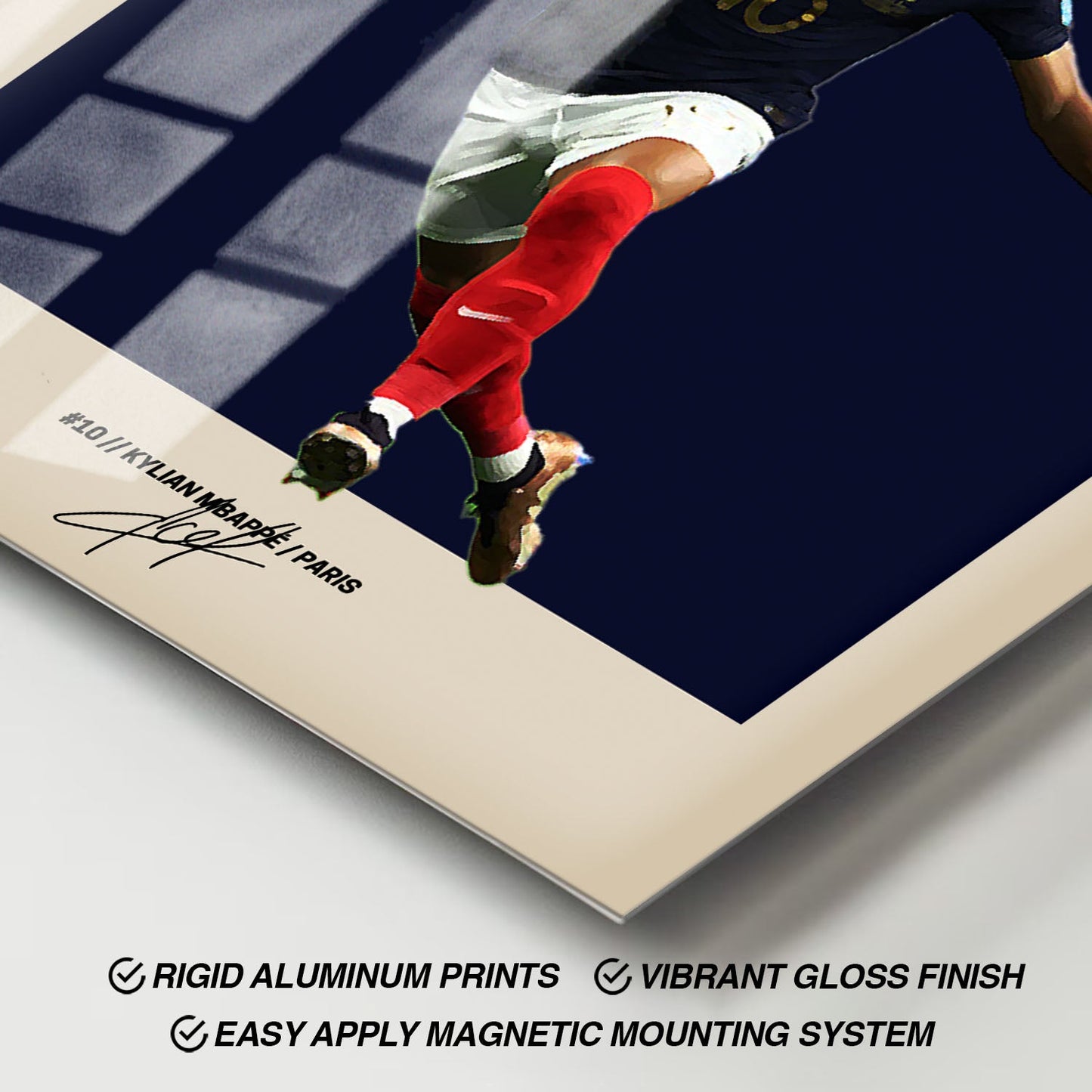 Flex Designs Metal Poster Kylian Mbappe FlexM 11 x 17" Home Goods - Sports  Metal Poster