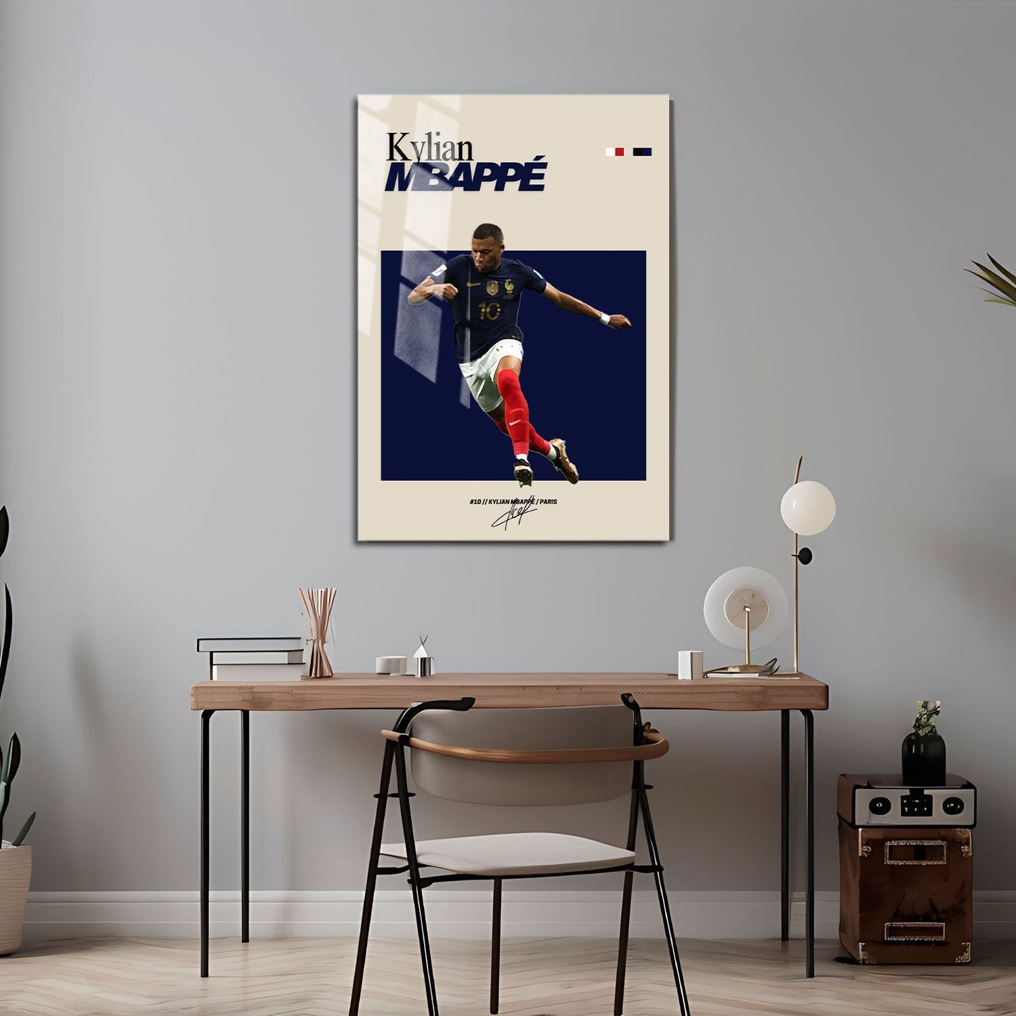 Flex Designs Metal Poster Kylian Mbappe FlexM 5 x 7" Home Goods - Sports  Metal Poster