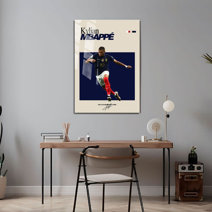 Flex Designs Metal Poster Kylian Mbappe FlexM 5 x 7" Home Goods - Sports  Metal Poster