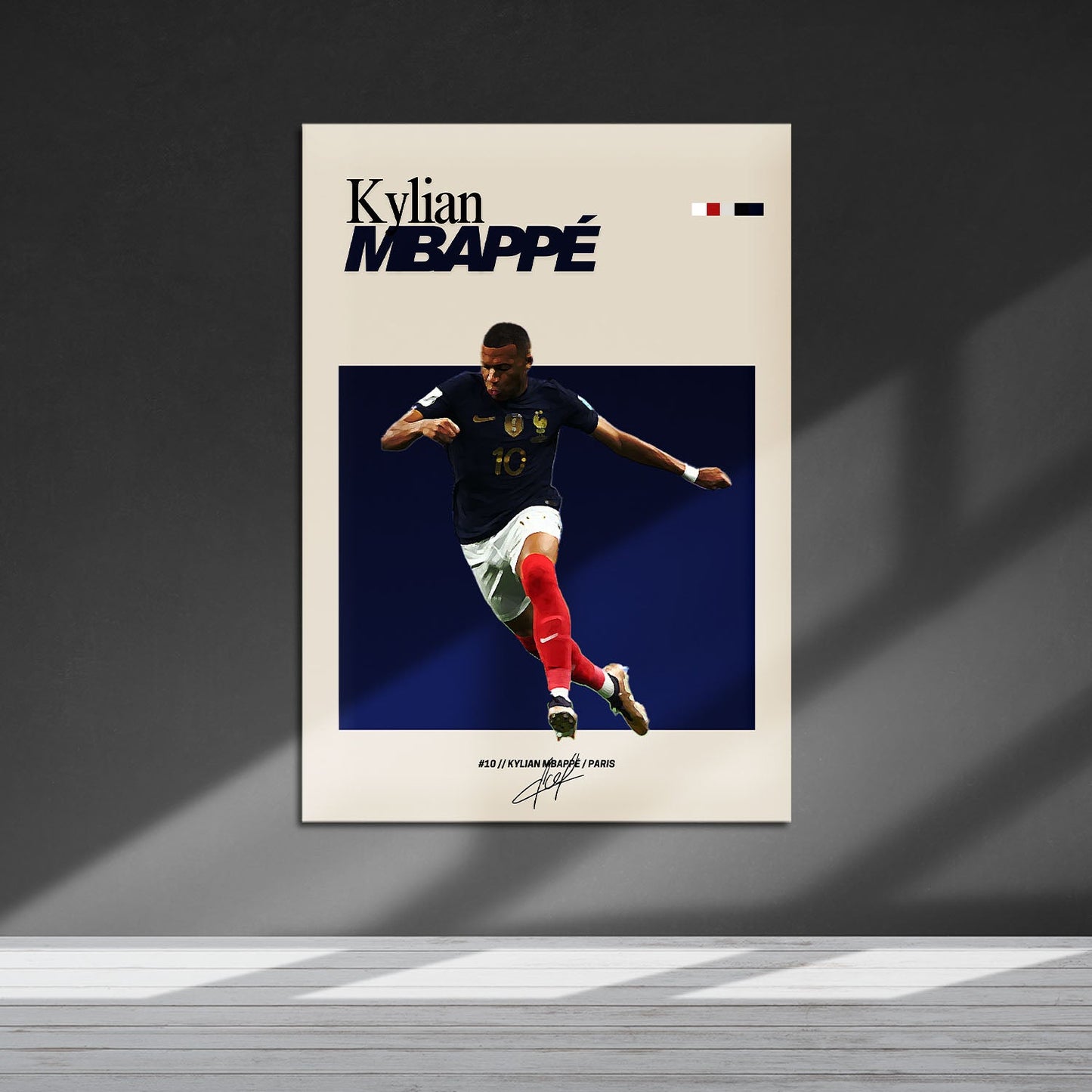 Flex Designs Metal Poster Kylian Mbappe FlexM 5 x 7" Home Goods - Sports  Metal Poster