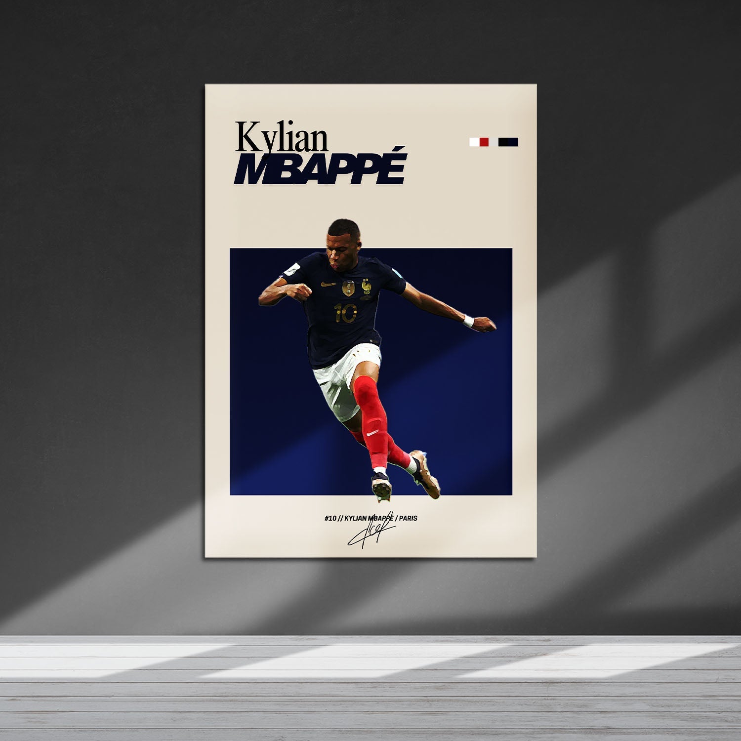 Flex Designs Metal Poster Kylian Mbappe FlexM 5 x 7" Home Goods - Sports  Metal Poster