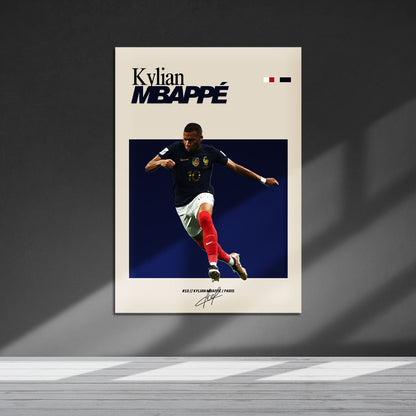 Flex Designs Metal Poster Kylian Mbappe FlexM 5 x 7" Home Goods - Sports  Metal Poster