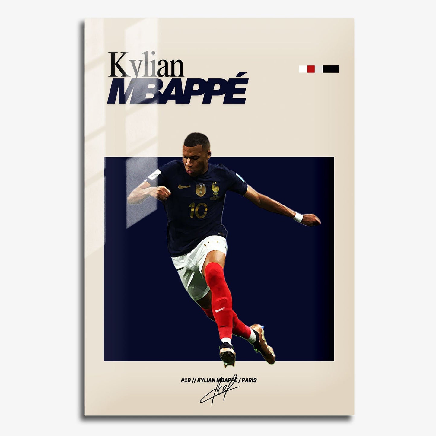 Flex Designs Metal Poster Kylian Mbappe FlexM 11 x 17" Home Goods - Sports  Metal Poster