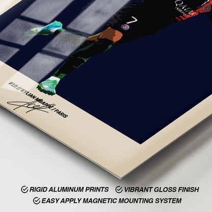 Flex Designs Metal Poster Kylian Mbappe PSG FlexM 11 x 17" Home Goods - Sports  Metal Poster