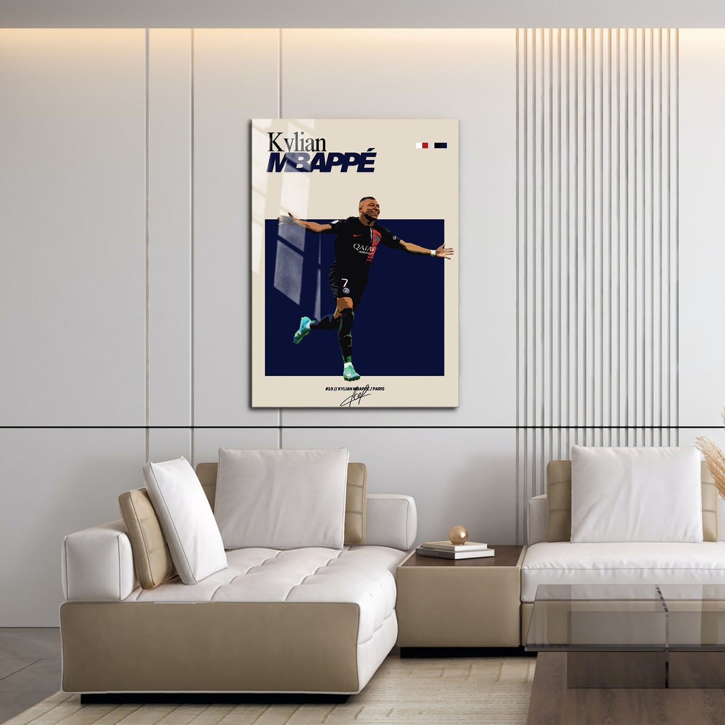 Flex Designs Metal Poster Kylian Mbappe PSG FlexM 16 x 24" Home Goods - Sports  Metal Poster