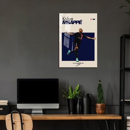Flex Designs Metal Poster Kylian Mbappe PSG FlexM 24 x 36" Home Goods - Sports  Metal Poster
