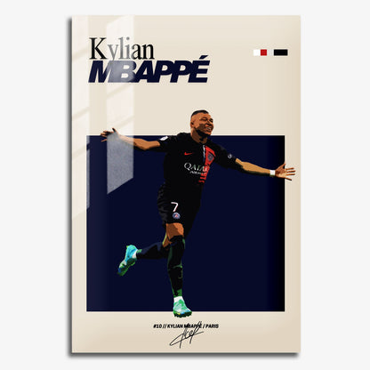Flex Designs Metal Poster Kylian Mbappe PSG FlexM 11 x 17" Home Goods - Sports  Metal Poster