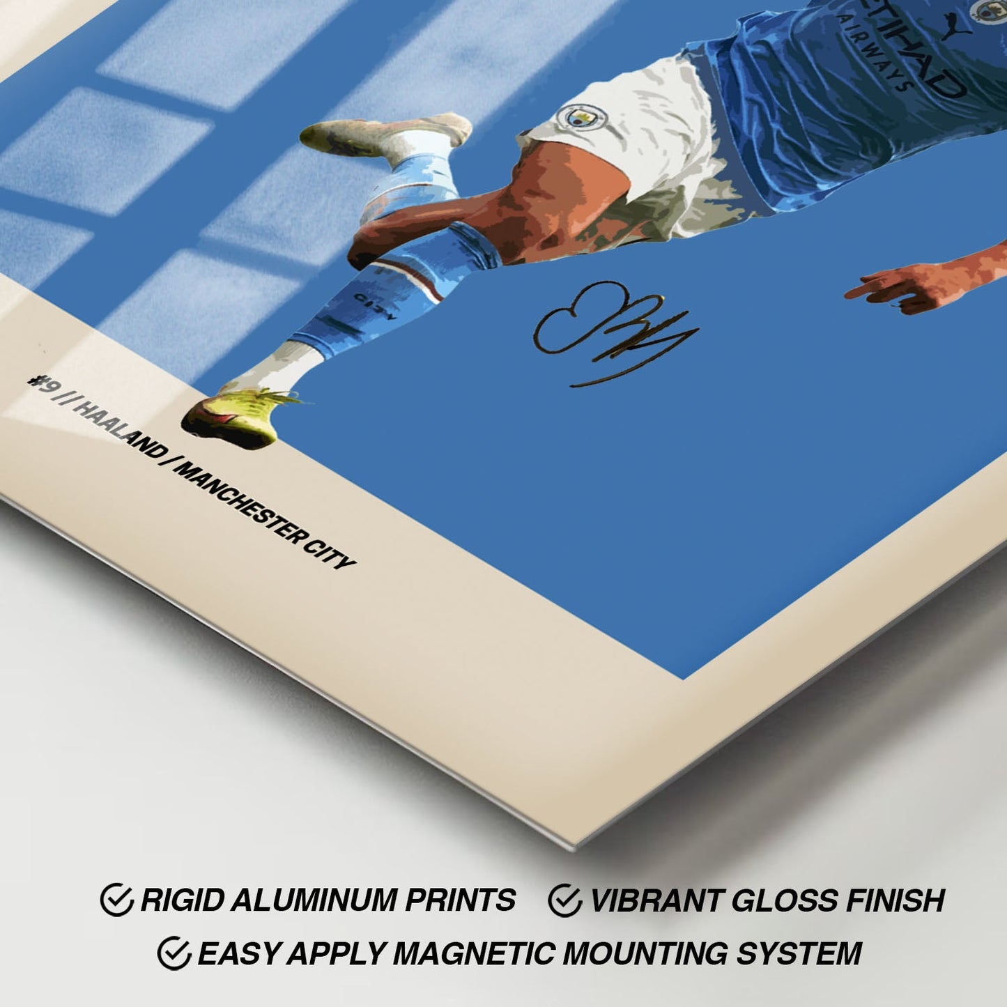 Flex Designs Metal Poster Erling Haaland FlexM 11 x 17" Home Goods - Sports  Metal Poster