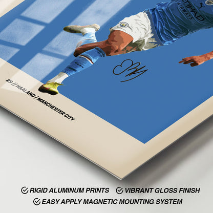 Flex Designs Metal Poster Erling Haaland FlexM 11 x 17" Home Goods - Sports  Metal Poster