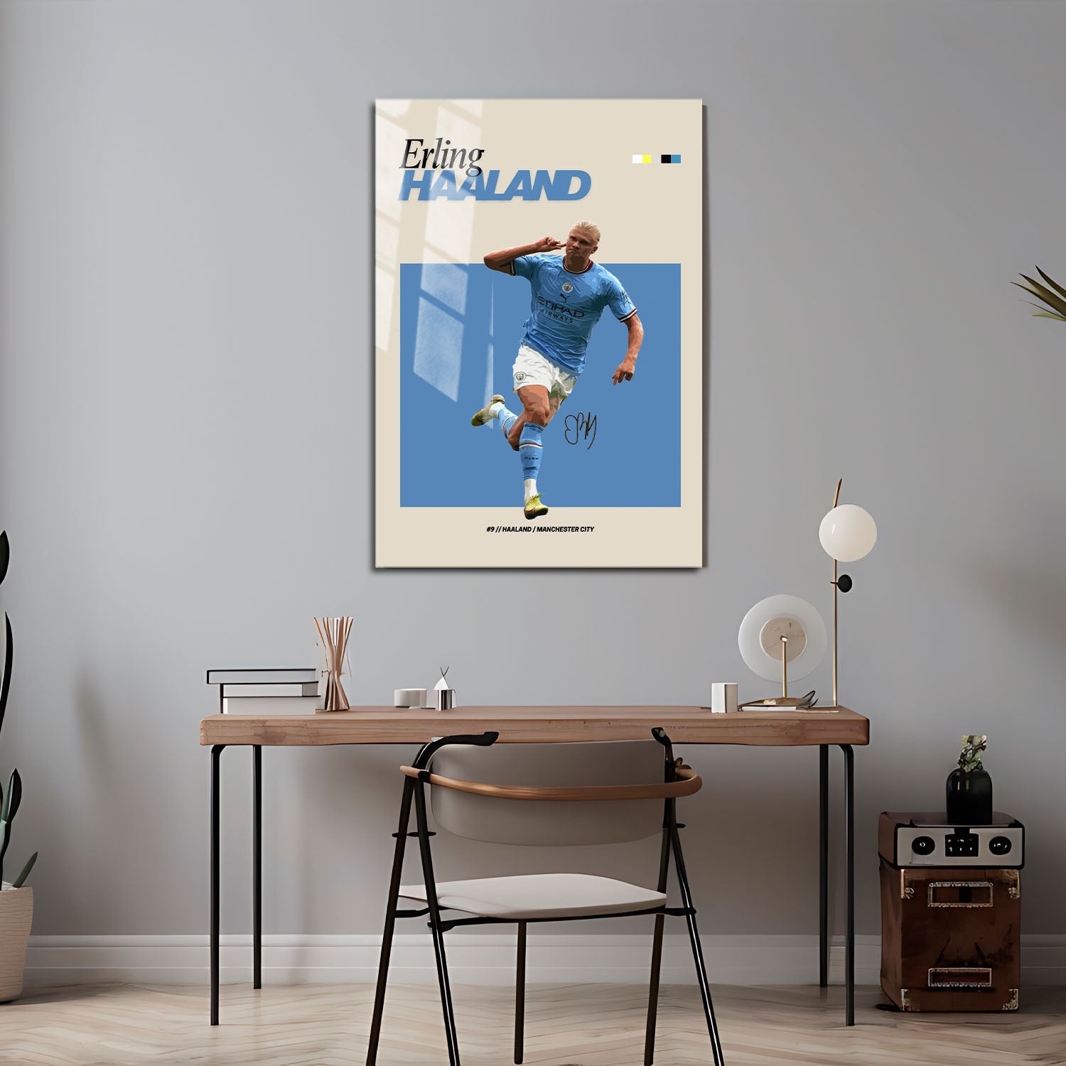 Flex Designs Metal Poster Erling Haaland FlexM 5 x 7" Home Goods - Sports  Metal Poster