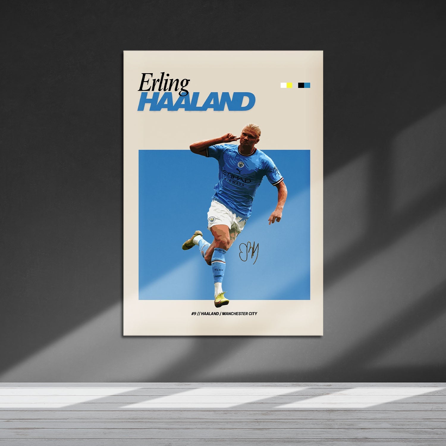 Flex Designs Metal Poster Erling Haaland FlexM 5 x 7" Home Goods - Sports  Metal Poster