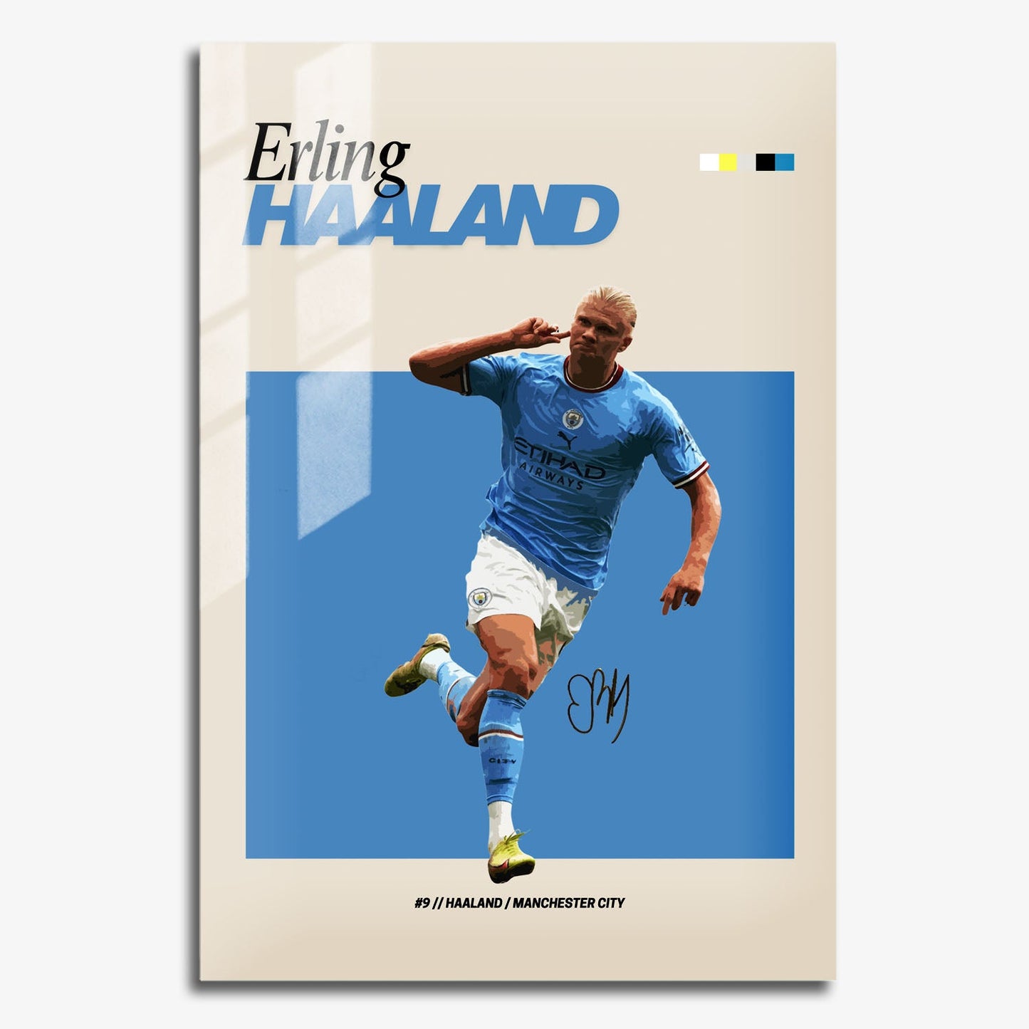 Flex Designs Metal Poster Erling Haaland FlexM 11 x 17" Home Goods - Sports  Metal Poster