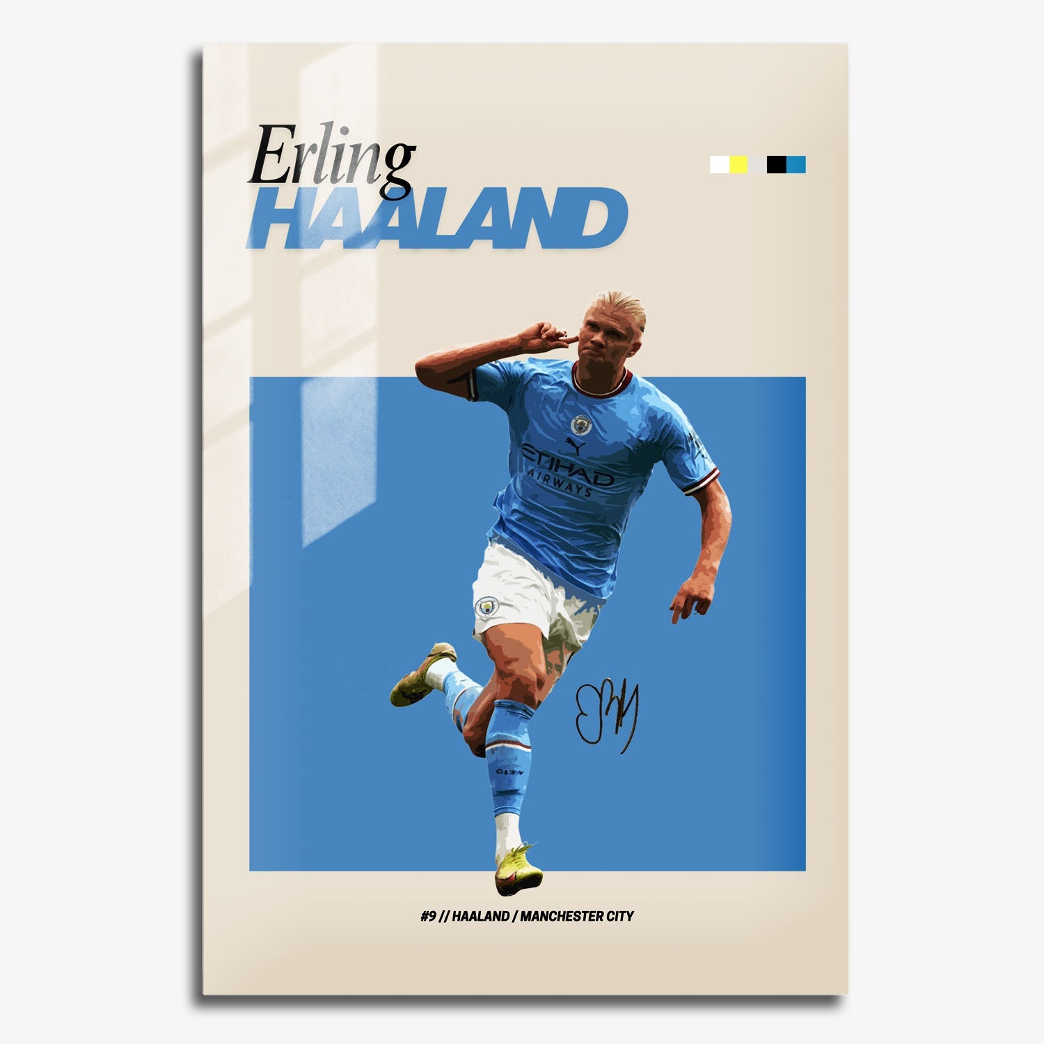 Flex Designs Metal Poster Erling Haaland FlexM 11 x 17" Home Goods - Sports  Metal Poster