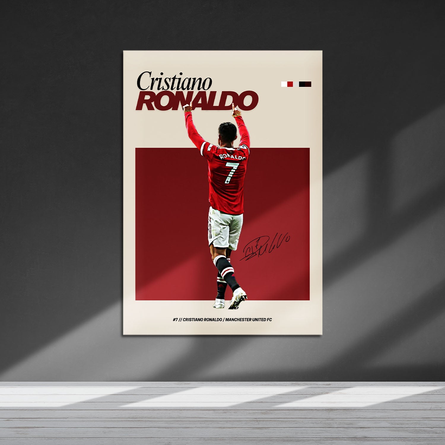 Flex Designs Metal Poster Cristiano Ronaldo FlexM 5 x 7" Home Goods - Sports  Metal Poster