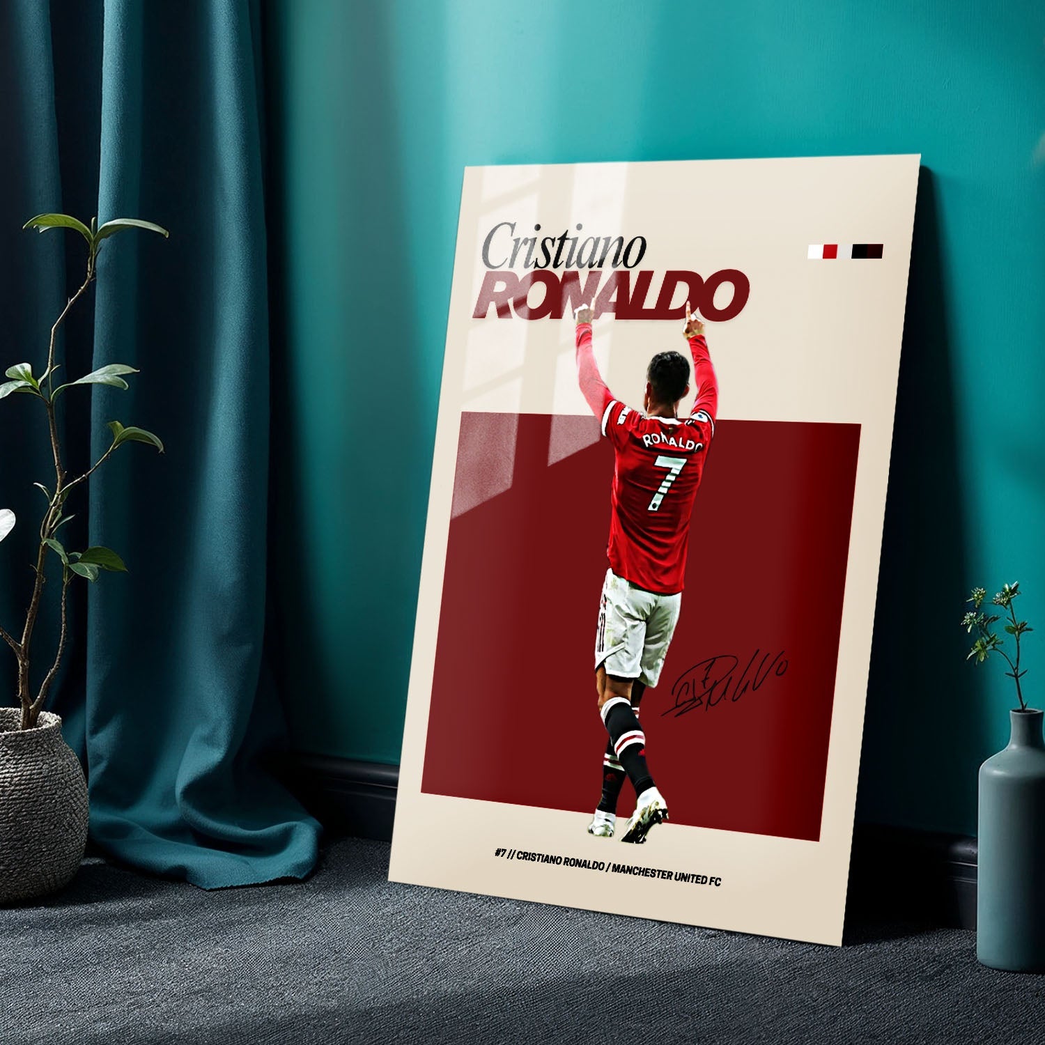 Flex Designs Metal Poster Cristiano Ronaldo FlexM 24 x 36" Home Goods - Sports  Metal Poster