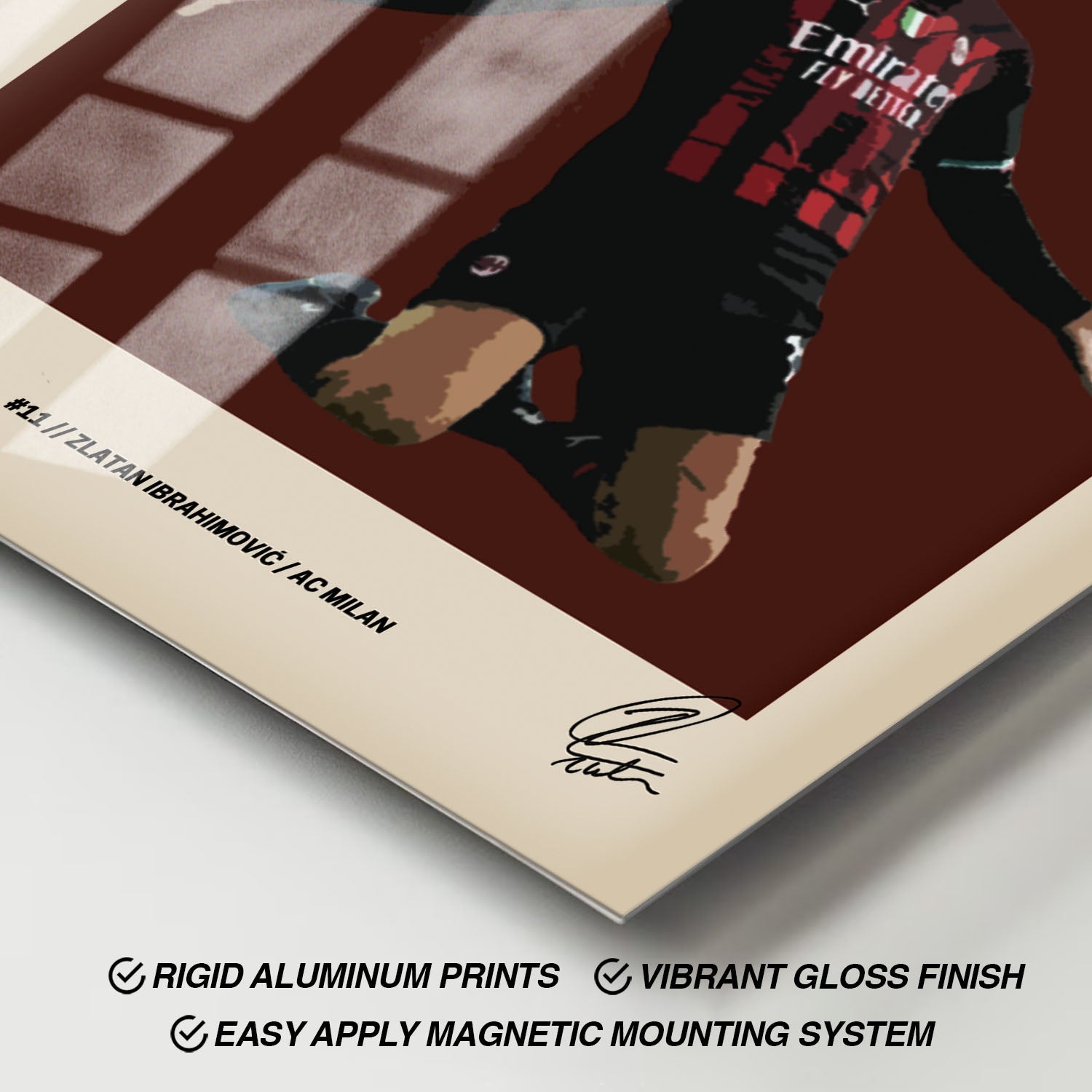 Flex Designs Metal Poster Zlatan Ibrahimovic FlexM 11 x 17" Home Goods - Sports  Metal Poster