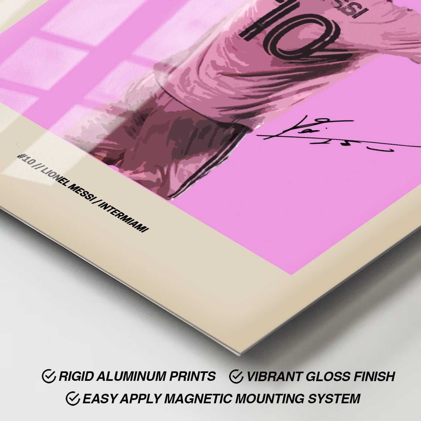 Flex Designs Metal Poster Lionel Messi Inter Miami FlexM 11 x 17" Home Goods - Sports  Metal Poster