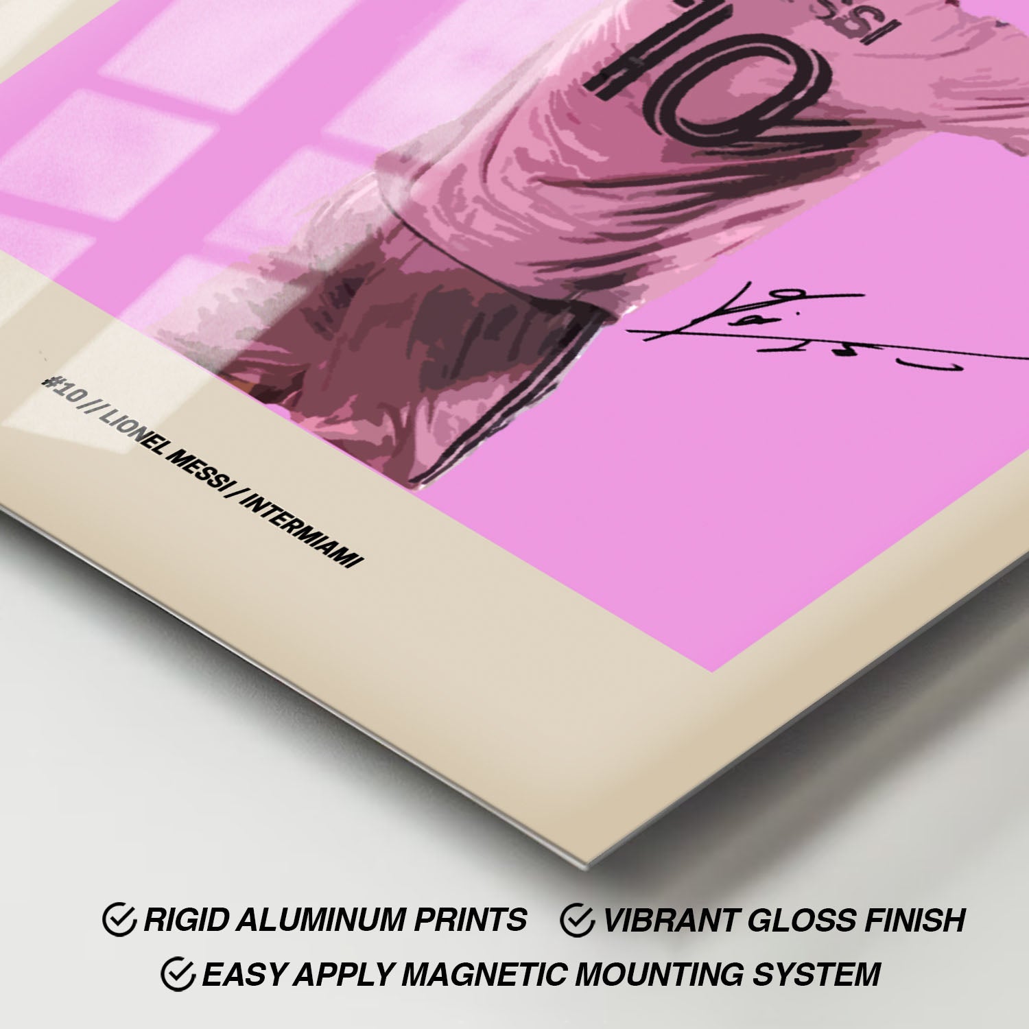 Flex Designs Metal Poster Lionel Messi Inter Miami FlexM 11 x 17" Home Goods - Sports  Metal Poster