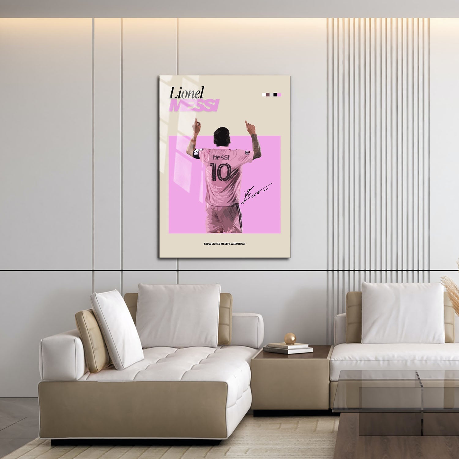 Flex Designs Metal Poster Lionel Messi Inter Miami FlexM 16 x 24" Home Goods - Sports  Metal Poster