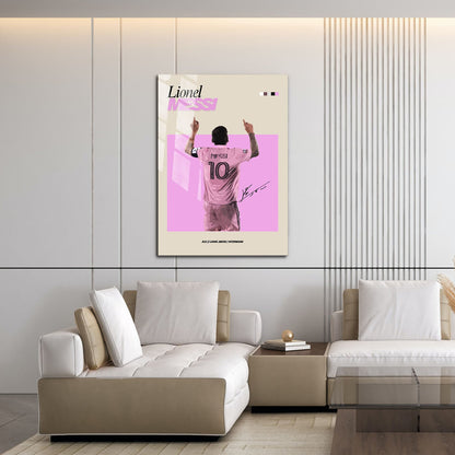 Flex Designs Metal Poster Lionel Messi Inter Miami FlexM 16 x 24" Home Goods - Sports  Metal Poster