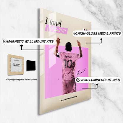Flex Designs Metal Poster Lionel Messi Inter Miami FlexM 16 x 24" Home Goods - Sports  Metal Poster