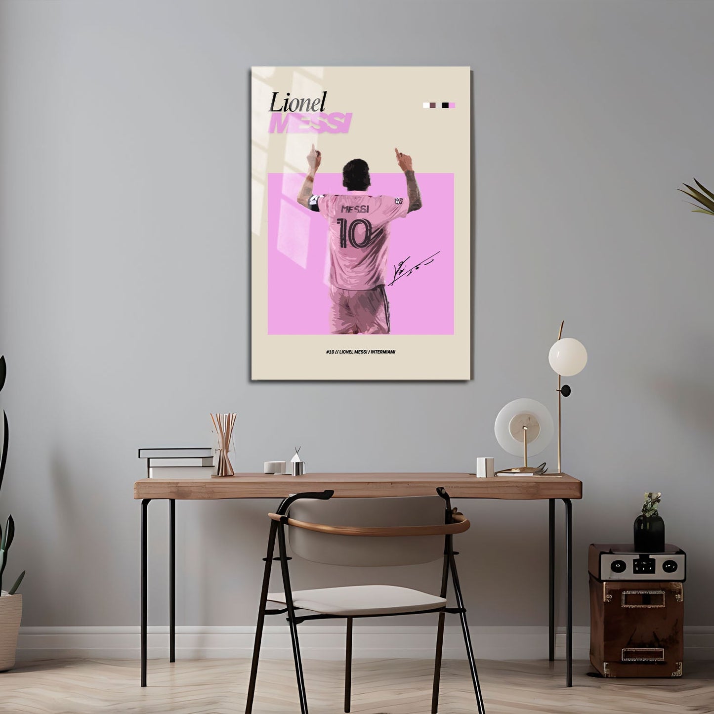 Flex Designs Metal Poster Lionel Messi Inter Miami FlexM 5 x 7" Home Goods - Sports  Metal Poster