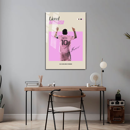 Flex Designs Metal Poster Lionel Messi Inter Miami FlexM 5 x 7" Home Goods - Sports  Metal Poster