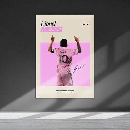 Flex Designs Metal Poster Lionel Messi Inter Miami FlexM 5 x 7" Home Goods - Sports  Metal Poster
