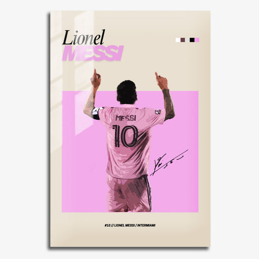 Flex Designs Metal Poster Lionel Messi Inter Miami FlexM 11 x 17" Home Goods - Sports  Metal Poster