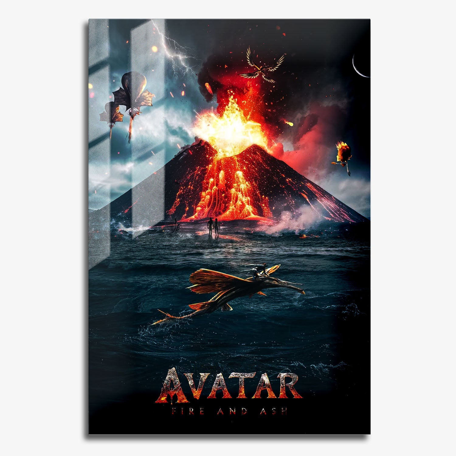 Flex Designs Metal Poster Avatar Fire and Ash Alternate 11 x 17" Home Goods - Movie 2025 Movie Metal Poster