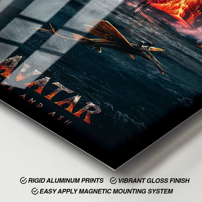 Flex Designs Metal Poster Avatar Fire and Ash Alternate 11 x 17" Home Goods - Movie 2025 Movie Metal Poster