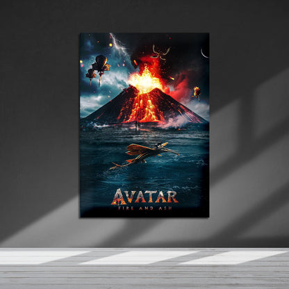 Flex Designs Metal Poster Avatar Fire and Ash Alternate 5 x 7" Home Goods - Movie 2025 Movie Metal Poster