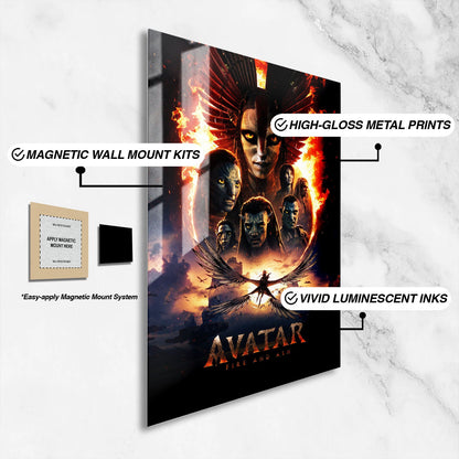 Flex Designs Metal Poster Avatar Fire and Ash Cinematic 16 x 24" Home Goods - Movie 2025 Movie Metal Poster