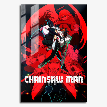 Flex Designs Metal Poster Chainsaw Man Reze Arc 11 x 17" Home Goods - Movie 2025 Movie Metal Poster