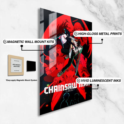 Flex Designs Metal Poster Chainsaw Man Reze Arc 16 x 24" Home Goods - Movie 2025 Movie Metal Poster