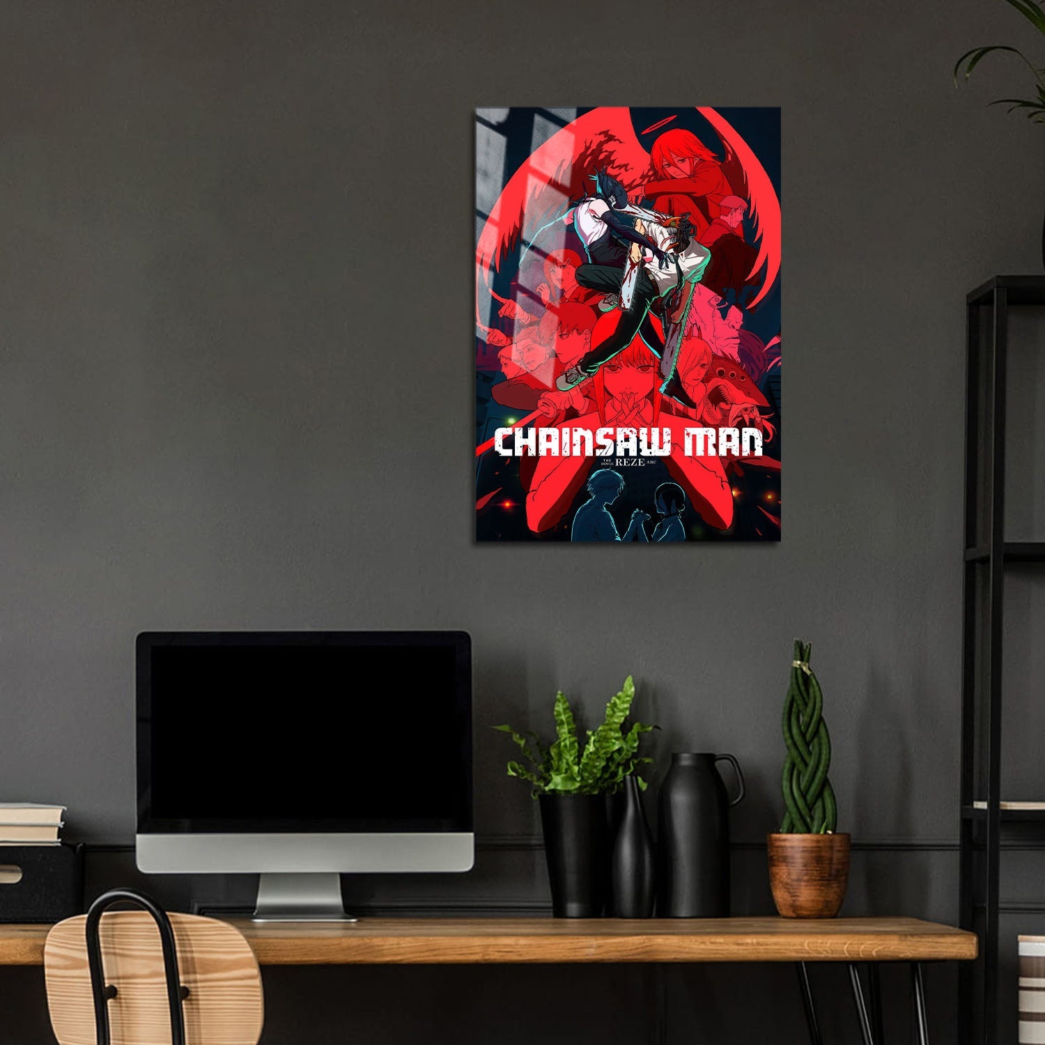 Flex Designs Metal Poster Chainsaw Man Reze Arc 24 x 36" Home Goods - Movie 2025 Movie Metal Poster