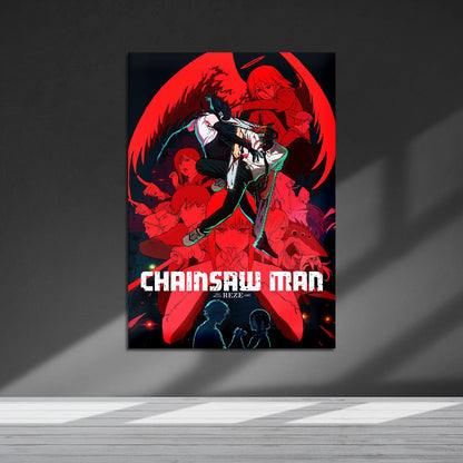 Flex Designs Metal Poster Chainsaw Man Reze Arc 5 x 7" Home Goods - Movie 2025 Movie Metal Poster