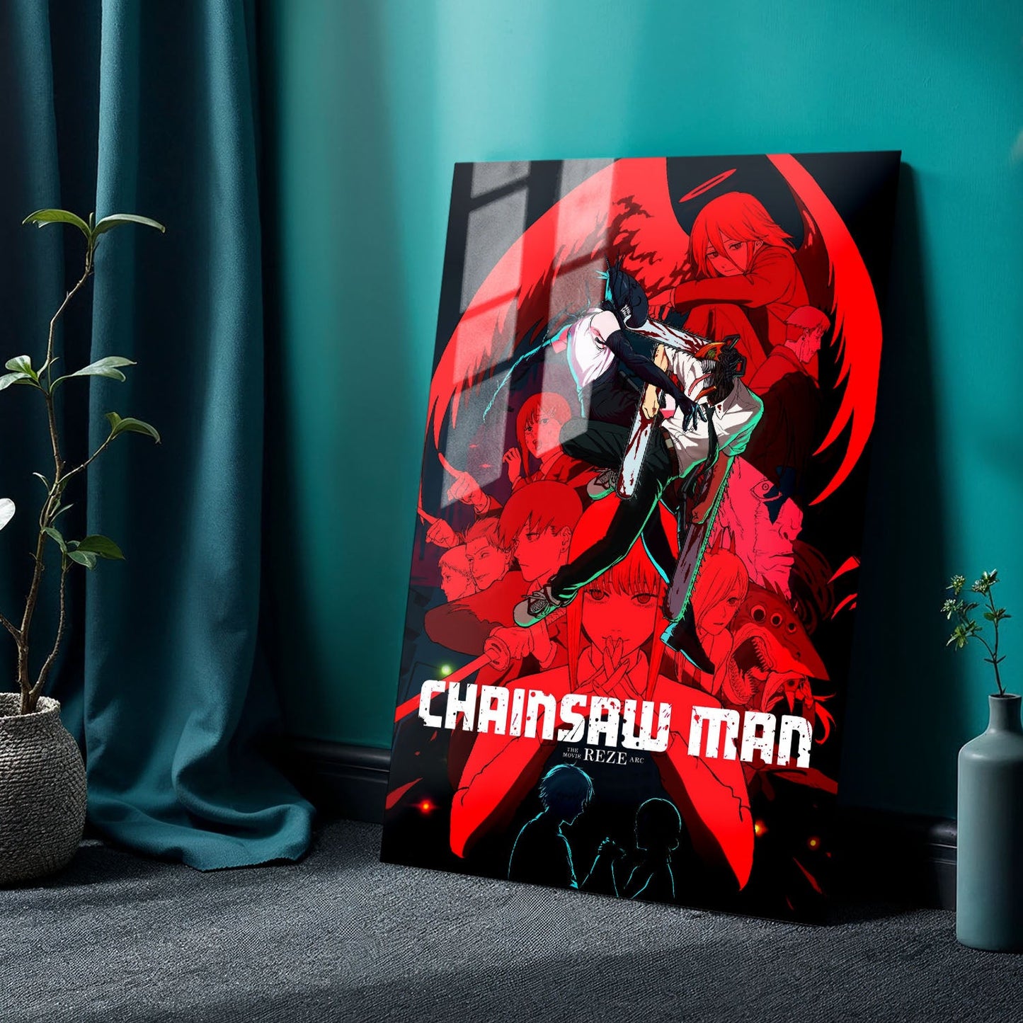 Flex Designs Metal Poster Chainsaw Man Reze Arc 24 x 36" Home Goods - Movie 2025 Movie Metal Poster