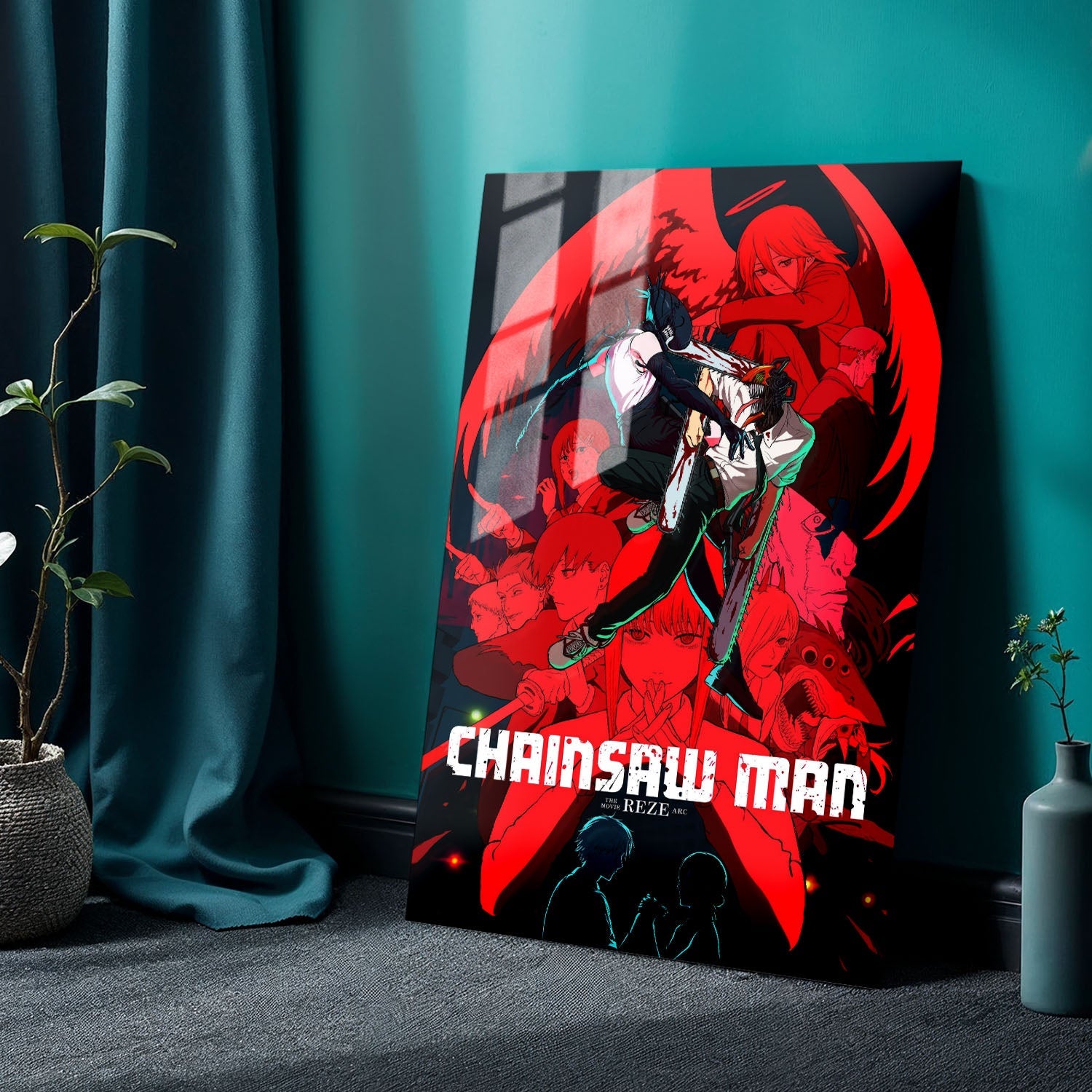 Flex Designs Metal Poster Chainsaw Man Reze Arc 24 x 36" Home Goods - Movie 2025 Movie Metal Poster