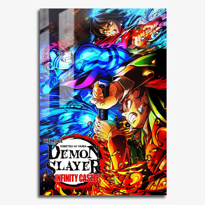 Flex Designs Metal Poster Demon Slayer Infinity Castle 11 x 17" Home Goods - Movie 2025 Movie Metal Poster