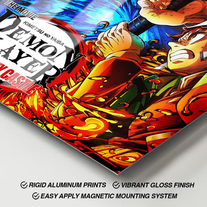 Flex Designs Metal Poster Demon Slayer Infinity Castle 11 x 17" Home Goods - Movie 2025 Movie Metal Poster