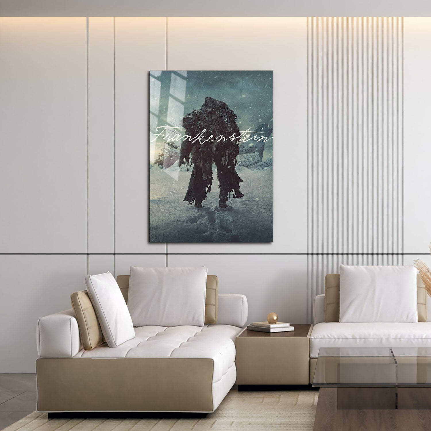 Flex Designs Metal Poster Frankenstein Theatrical 16 x 24" Home Goods - Movie 2025 Movie Metal Poster