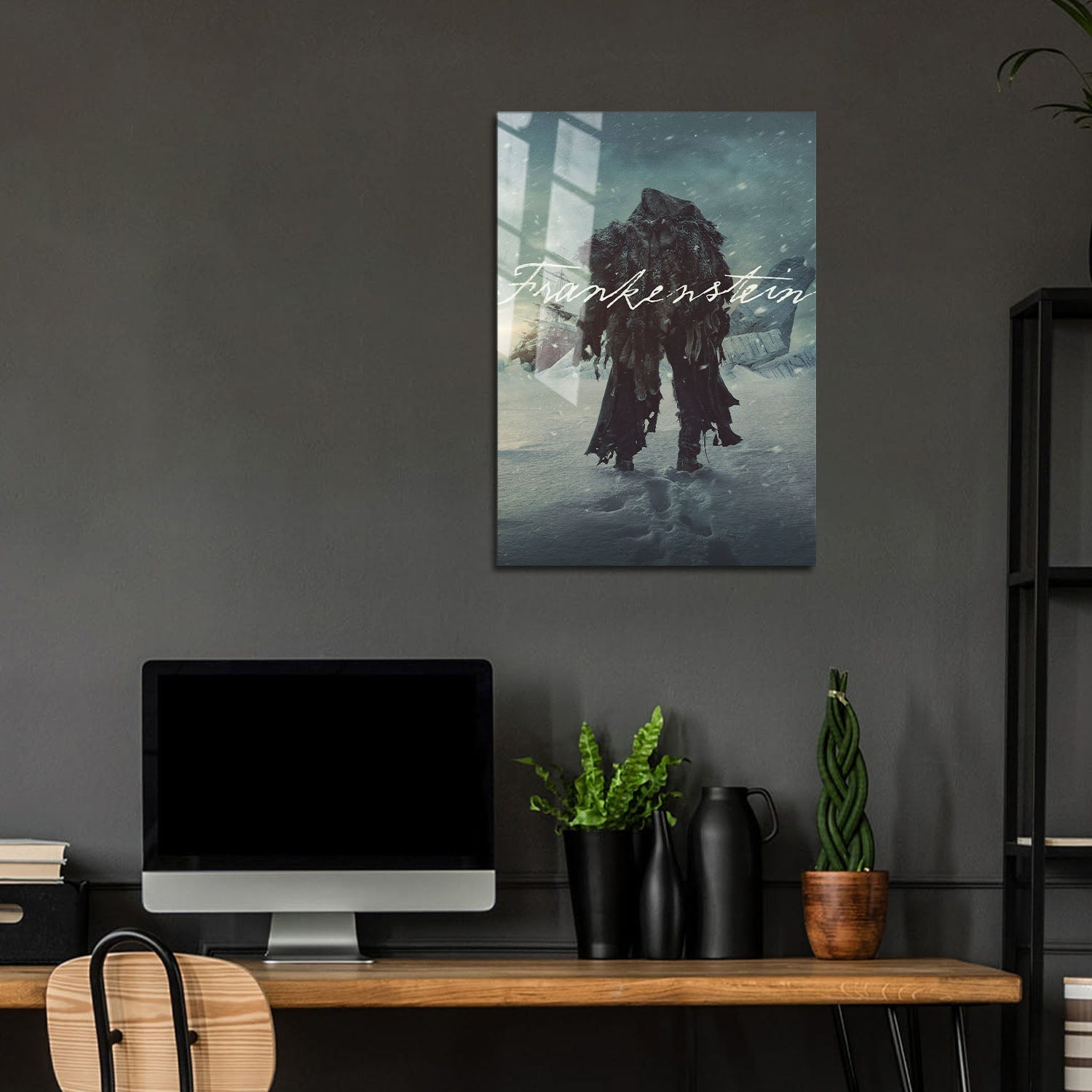 Flex Designs Metal Poster Frankenstein Theatrical 24 x 36" Home Goods - Movie 2025 Movie Metal Poster
